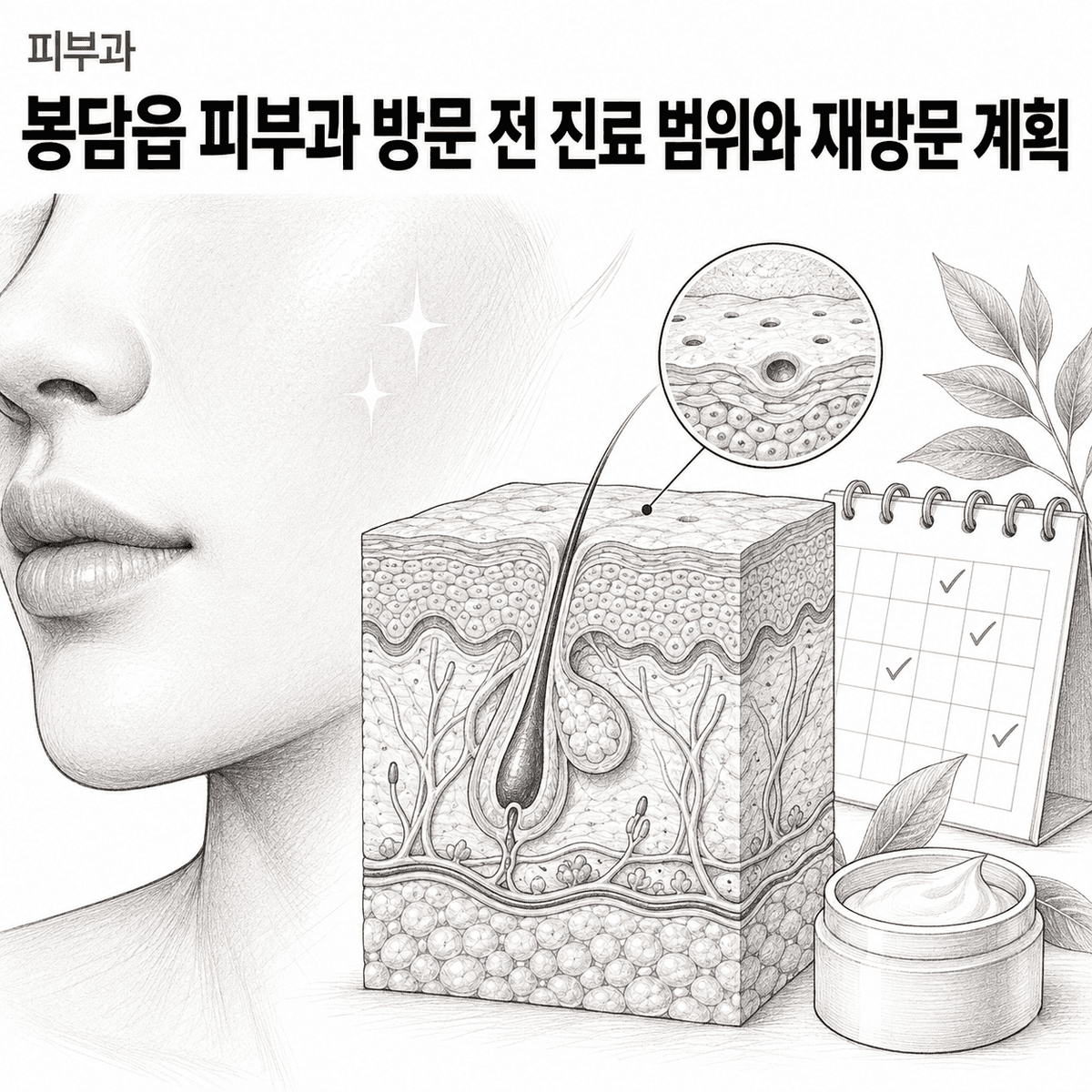 경기도 화성시 봉담읍 피부과 방문 전 진료 범위와 재방문 계획 핵심 정보 이미지