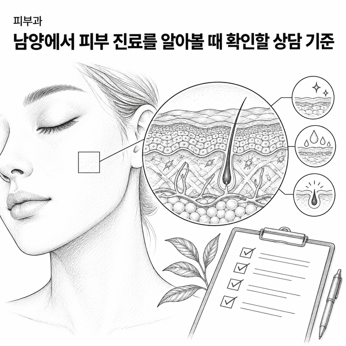 경기도 화성시 피부과 남양에서 피부 진료를 알아볼 때 확인할 상담 기준 핵심 정보 이미지
