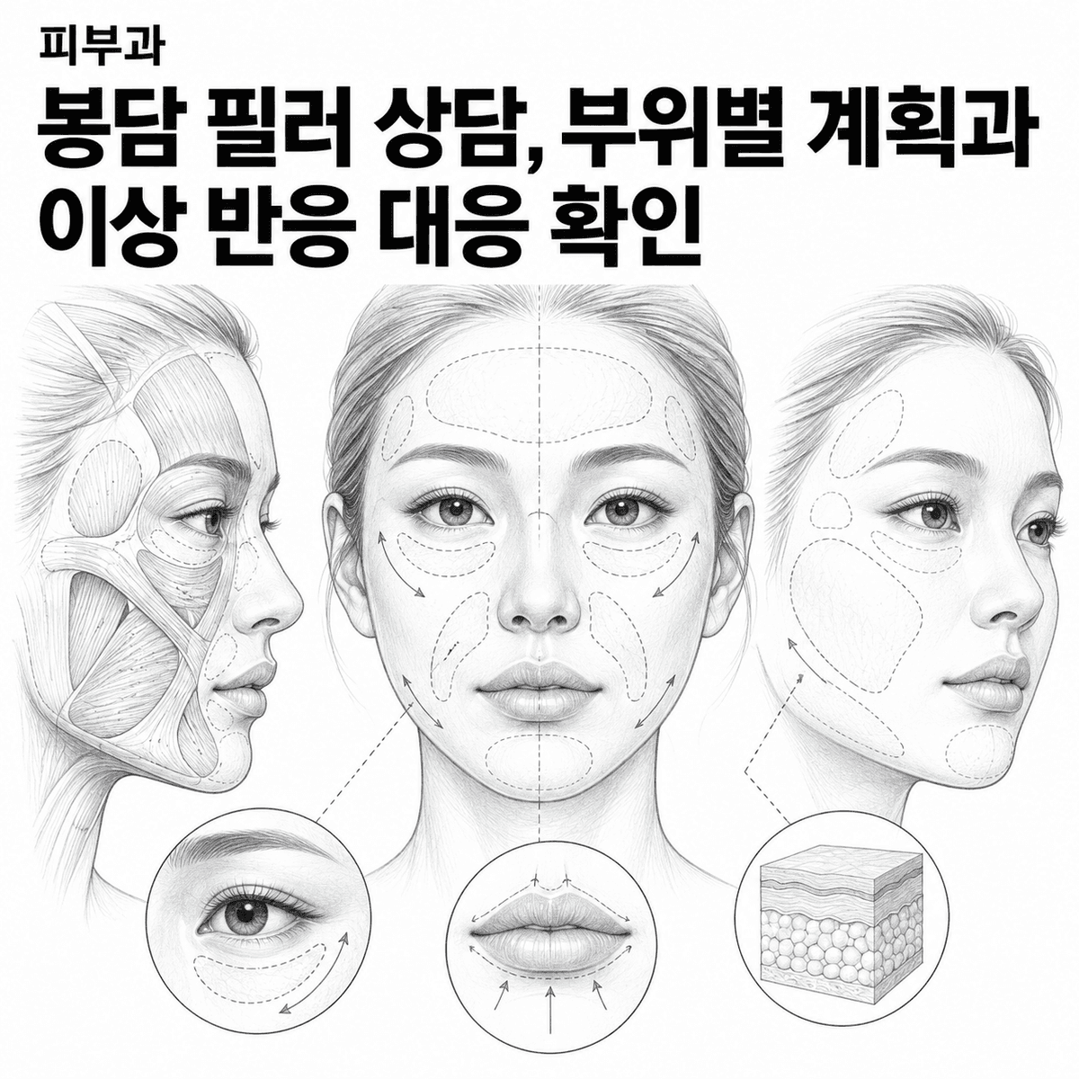 경기도 화성시 피부과 봉담 필러 상담, 부위별 계획과 이상 반응 대응 확인 핵심 정보 이미지