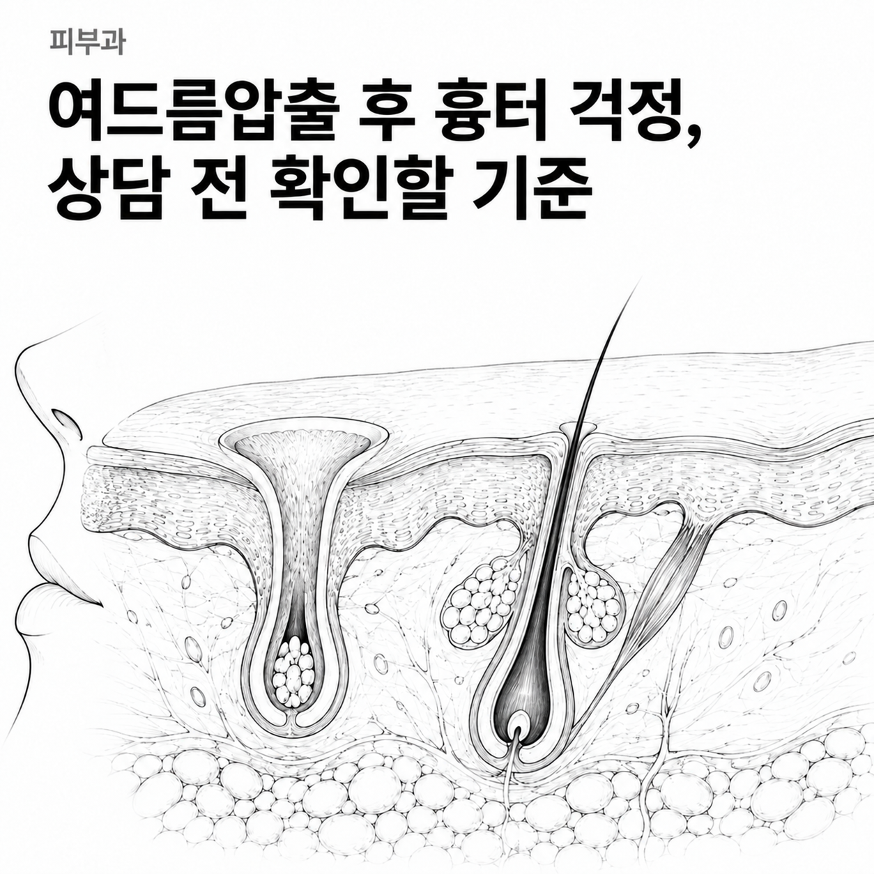 경기도 피부과 여드름압출 후 흉터 걱정, 상담 전 확인할 기준 핵심 정보 이미지