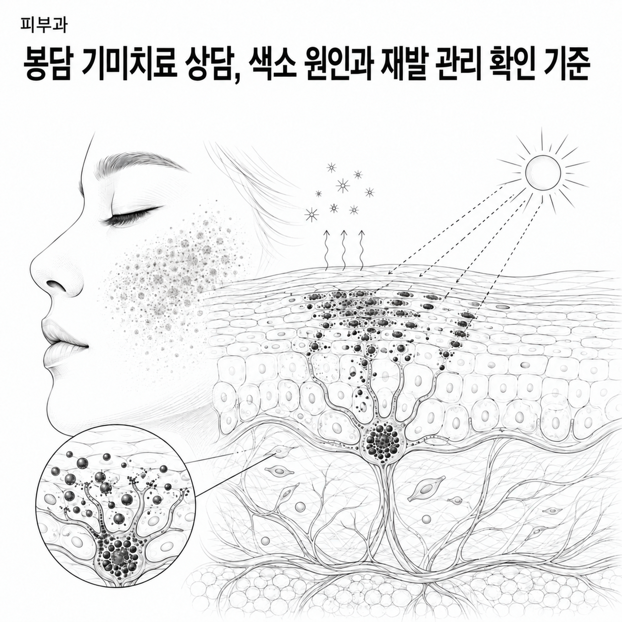 경기도 피부과 봉담 기미치료 상담, 색소 원인과 재발 관리 확인 기준 핵심 정보 이미지