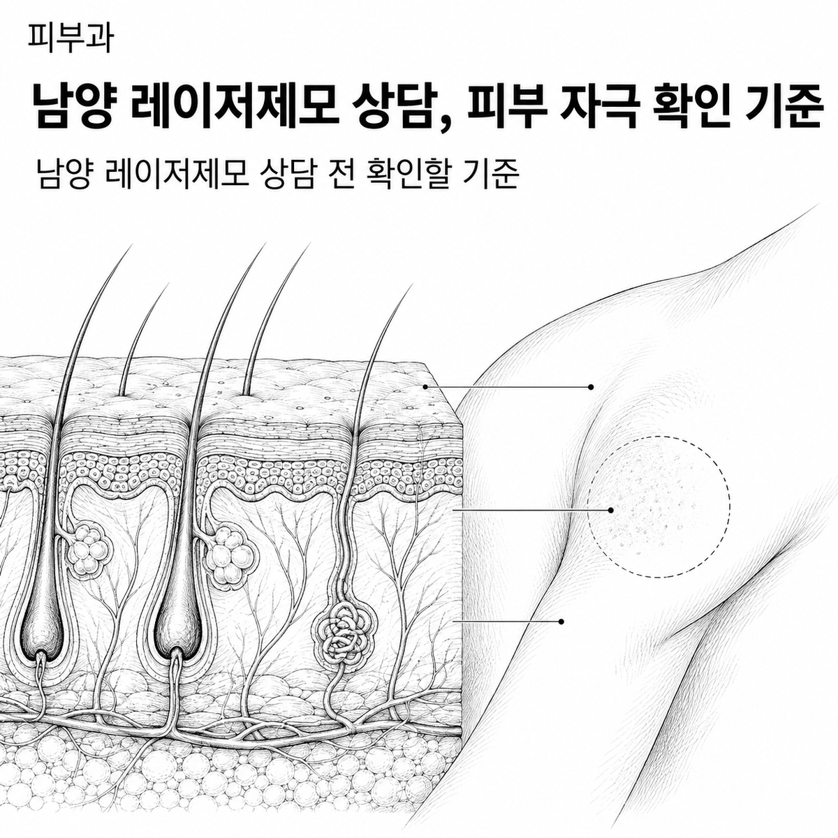 경기도 피부과 남양 레이저제모 상담, 피부 자극 확인 기준 핵심 정보 이미지
