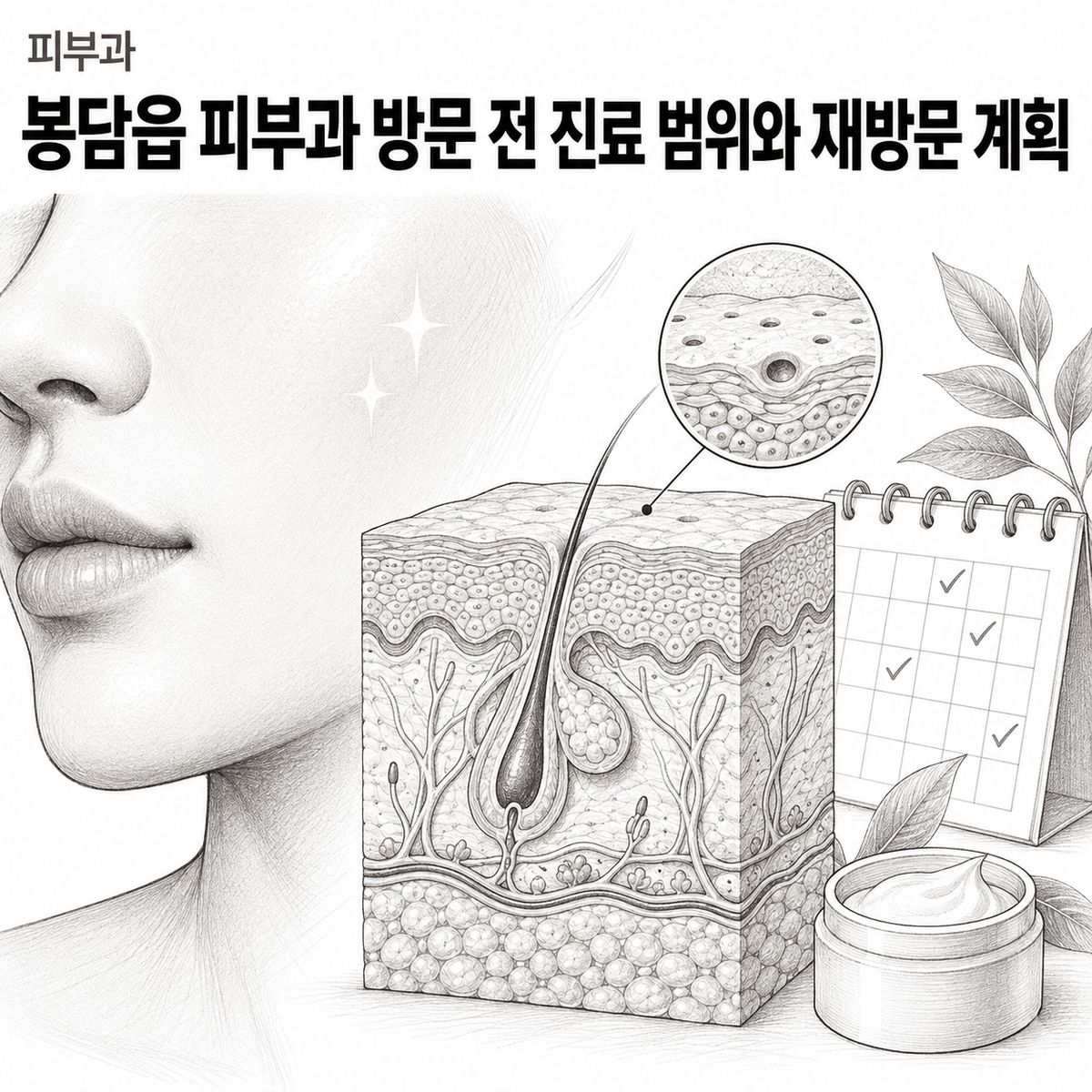 경기도 화성시 봉담읍 피부과 방문 전 진료 범위와 재방문 계획 핵심 정보 이미지