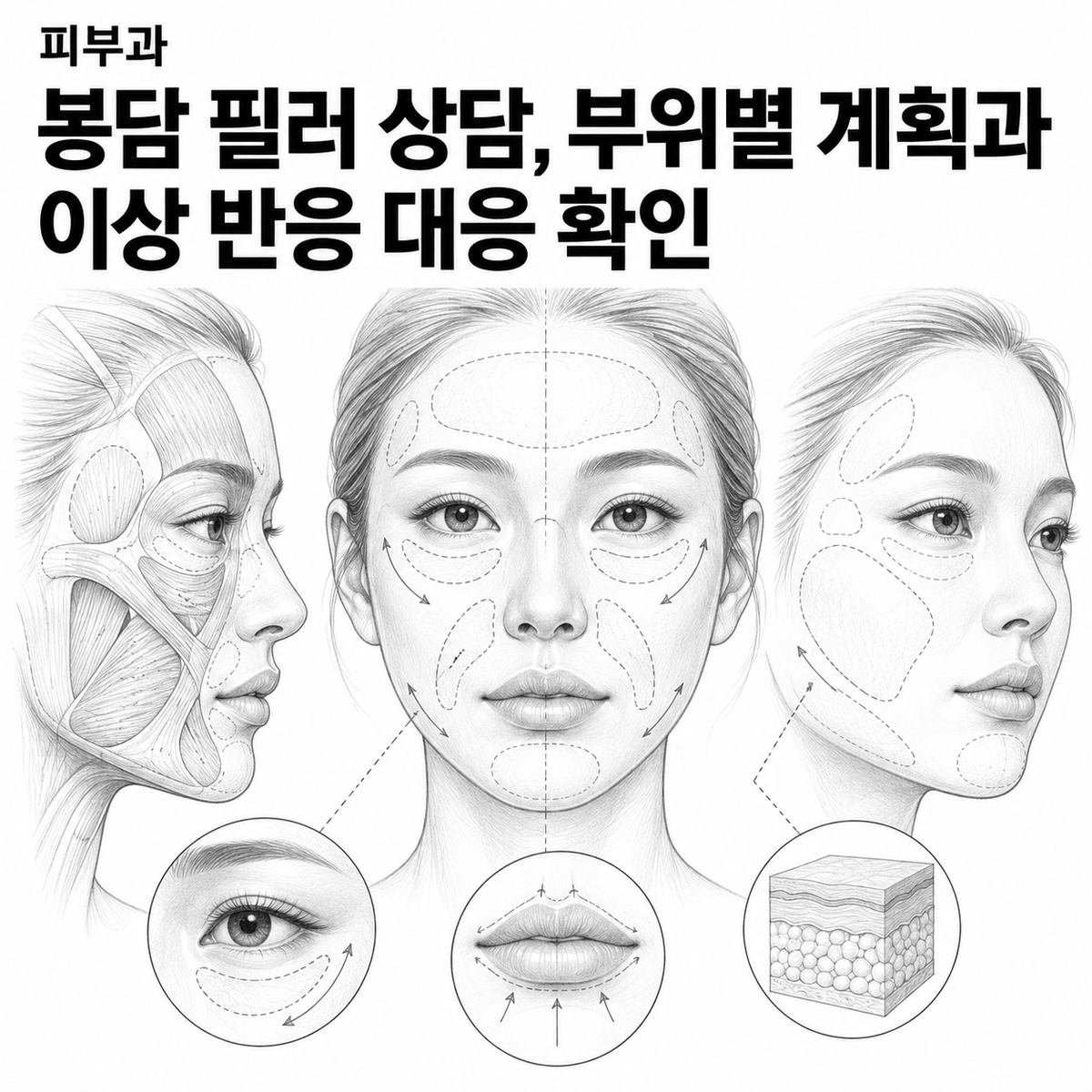 경기도 화성시 피부과 봉담 필러 상담, 부위별 계획과 이상 반응 대응 확인 핵심 정보 이미지